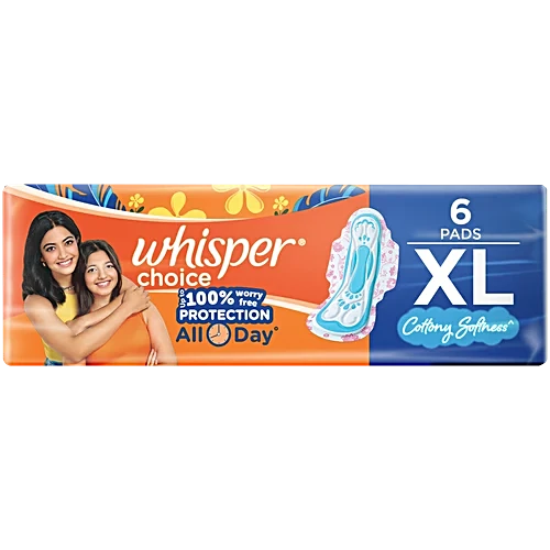Whisper Choice Ultra Sanitary Pads XL 6pads